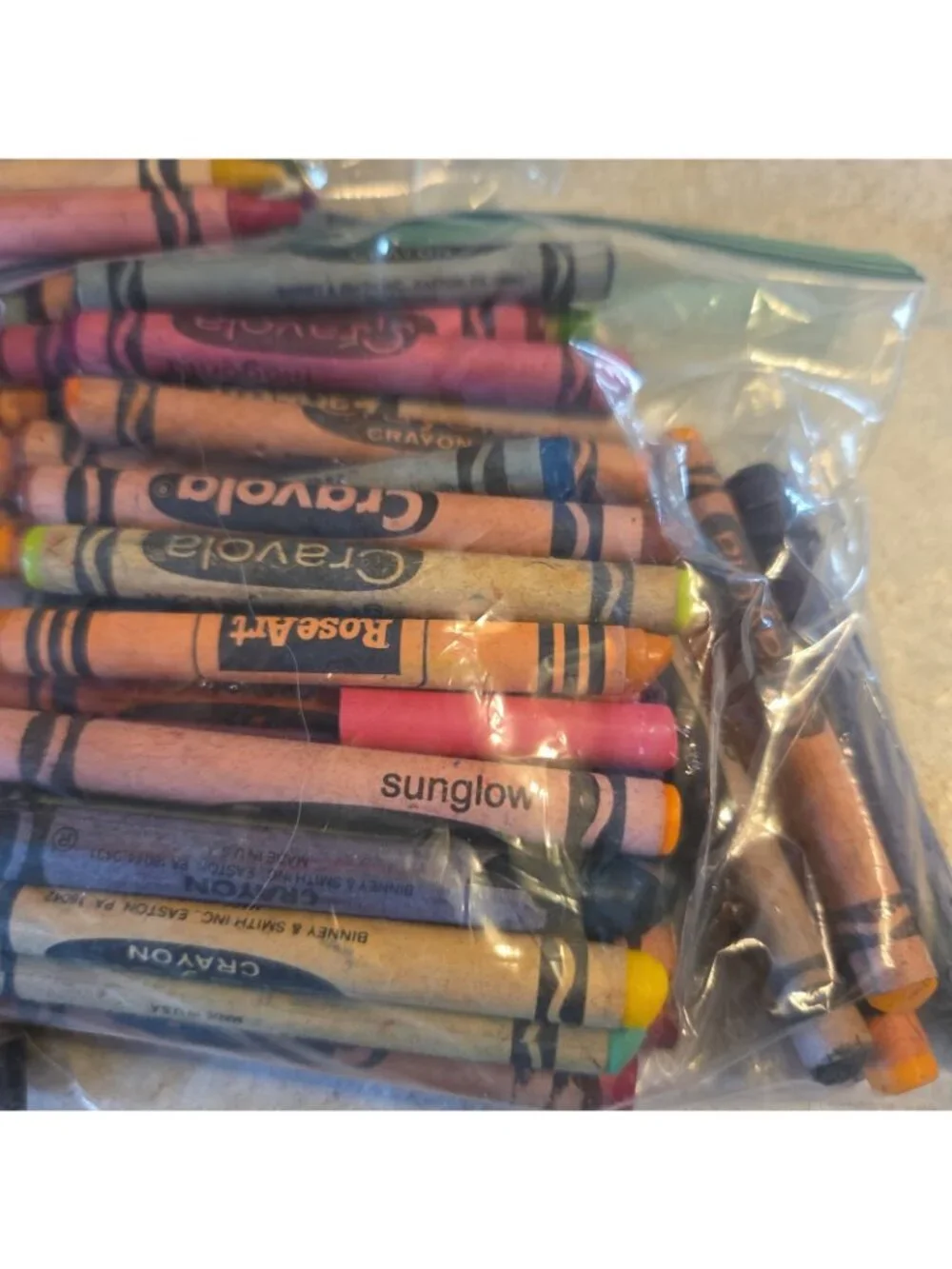 Vtg Crayola Crayons Loose Mixed Lot 80s 90s Melting Crafts Coloring 1.5#